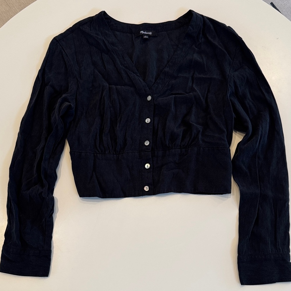 Madewell Black Button-Down Shirt